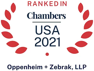 O+Z, Chambers USA Leaders in Intellectual Property Litigation award badge