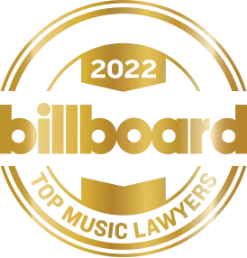 O+Z, Billboard's Top Music Lawyers 2022 award badge