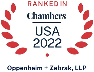 O+Z, Chambers USA Leaders in Intellectual Property Litigation award badge